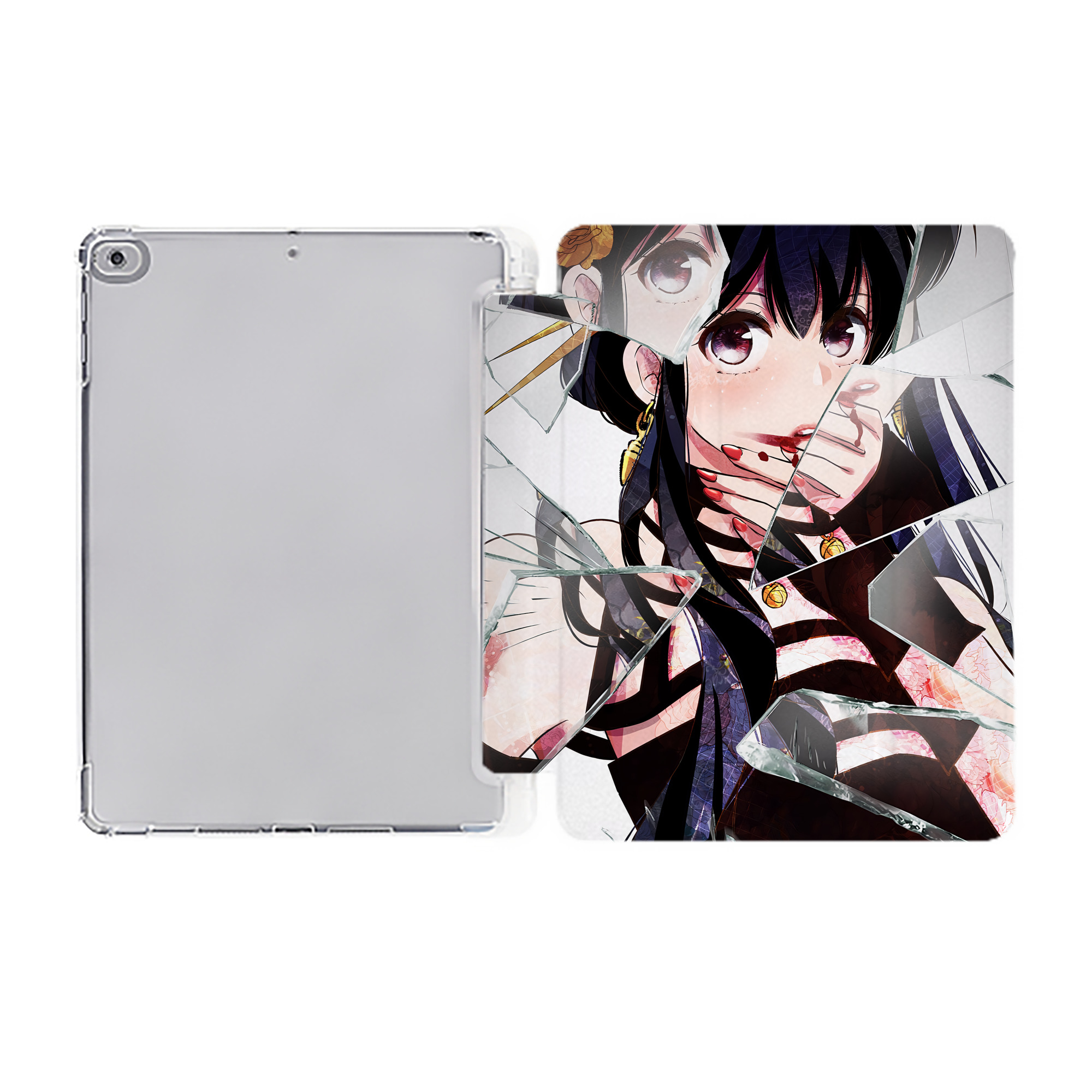 （画像用） SPY×FAMILY间谍家家酒 IPad ケース ペン収納付き 三つ折りスタンド PUレザー×シリコン 対応機種9.5/10.5/10.9インチ